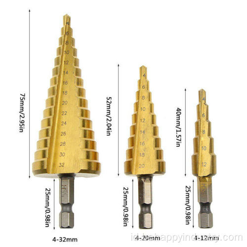 Bor kerucut kerucut bit hex 1/4 &quot;shank